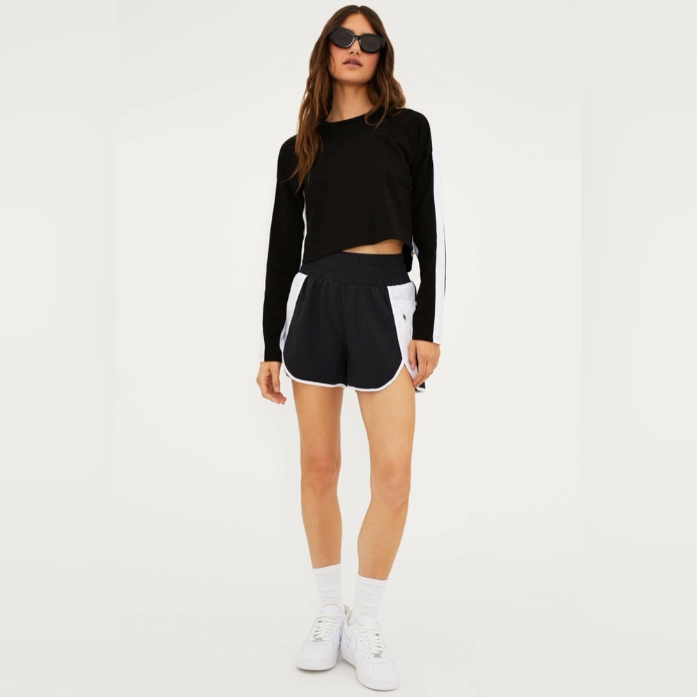 Beach Riot Free People FP Movement Black White Cliff Shorts Women’s XS